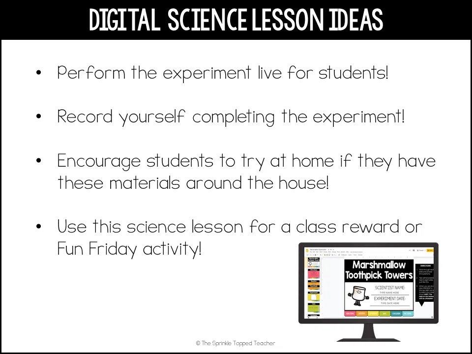 Marshmallow Toothpick Tower Science Experiment with the Scientific Method - STEM