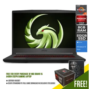 MSI BRAVO 15 A4DDR-202PH 15.6" GAMING LAPTOP   DEATH STRANDING (PC-DIGITAL)   LOOTBOX HEADSET